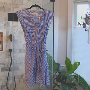 Loft Striped Shirt Dress size 2